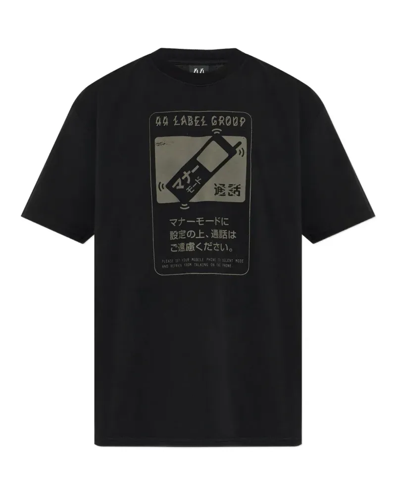 44 LABEL GROUP graphic T-shirt - Schwarz Schwarz
