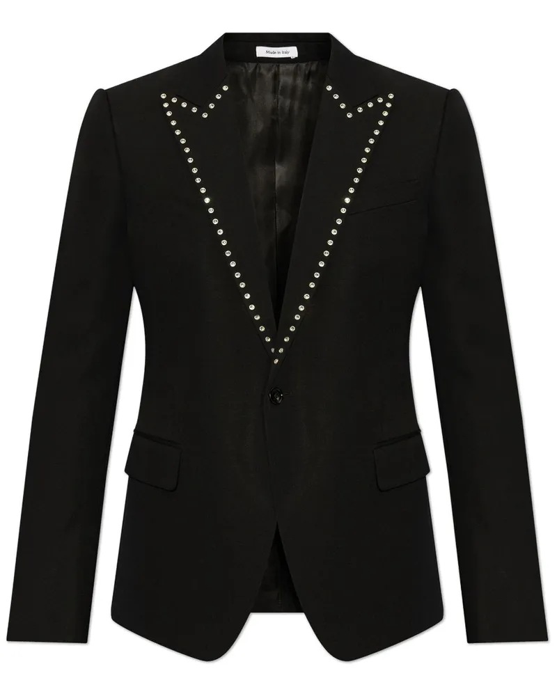 Alexander McQueen Sakko mit Kristallen - Schwarz Schwarz