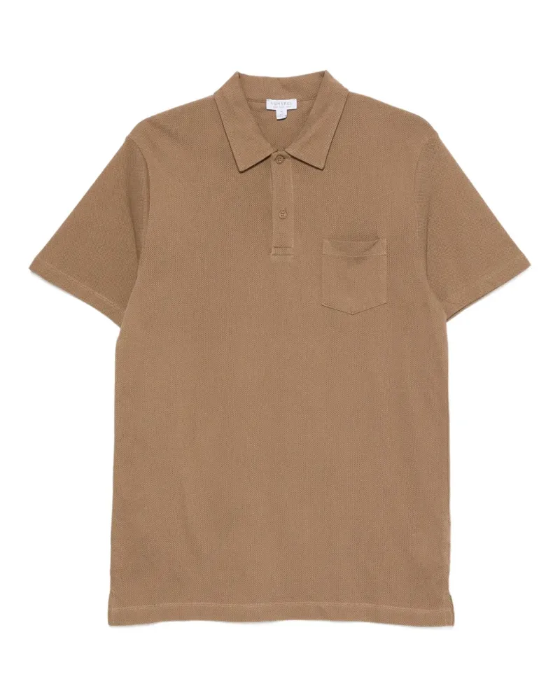 Sunspel Riviera pocket polo shirt - Braun Braun