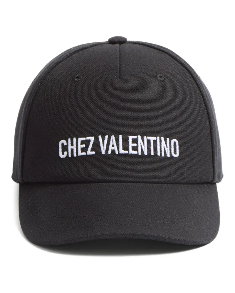 Valentino Garavani Chez Baseballkappe mit Stickerei - Schwarz Schwarz