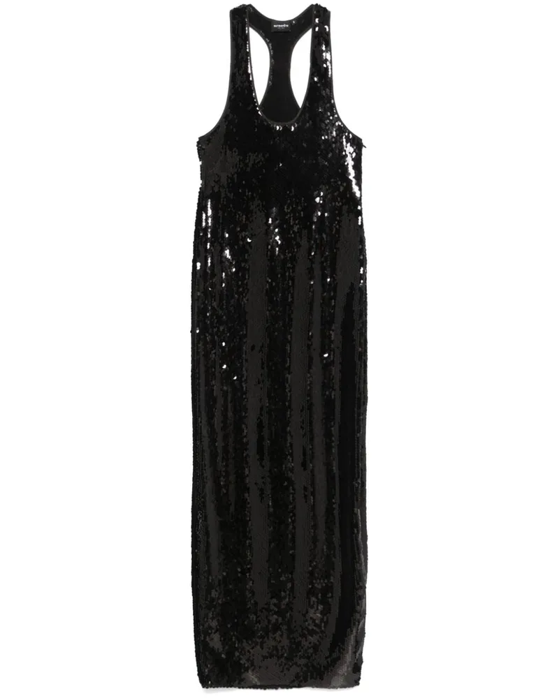 Retrofête Bella Maxikleid - Schwarz Schwarz