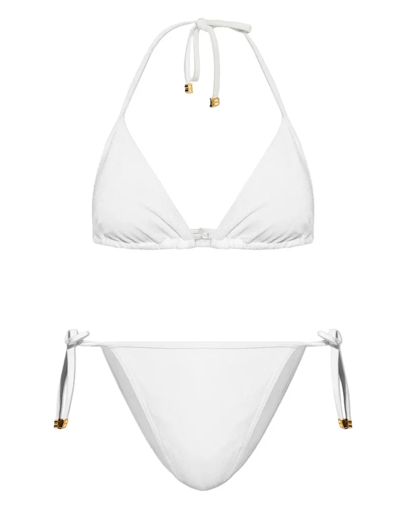 Balmain Bikini mit Perlendetail - Weiß Weiß