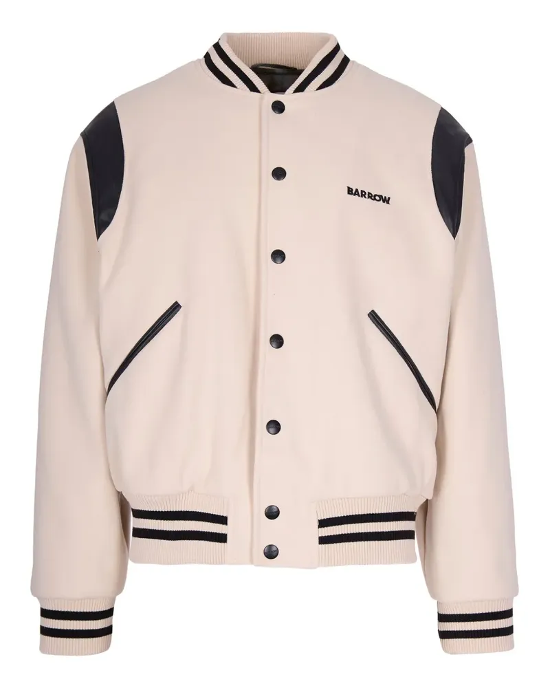 BARROW Bomberjacke mit Varsity Bear-Applikation - Nude Nude