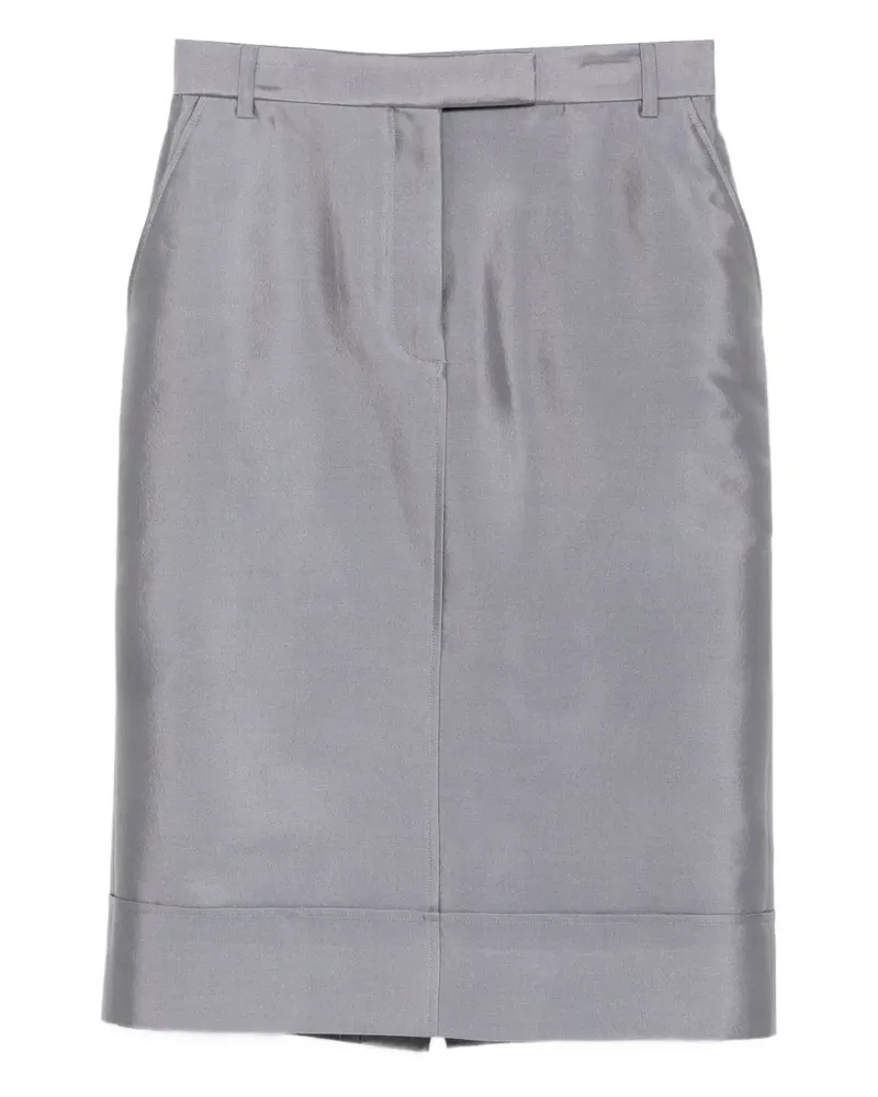 Thom Browne Knielanger Rock mit Gürtel - Grau Grau