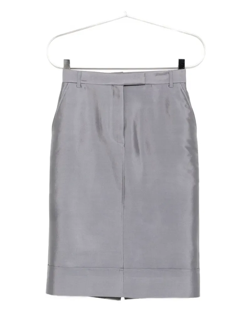 Thom Browne Knielanger Rock mit Gürtel - Grau Grau