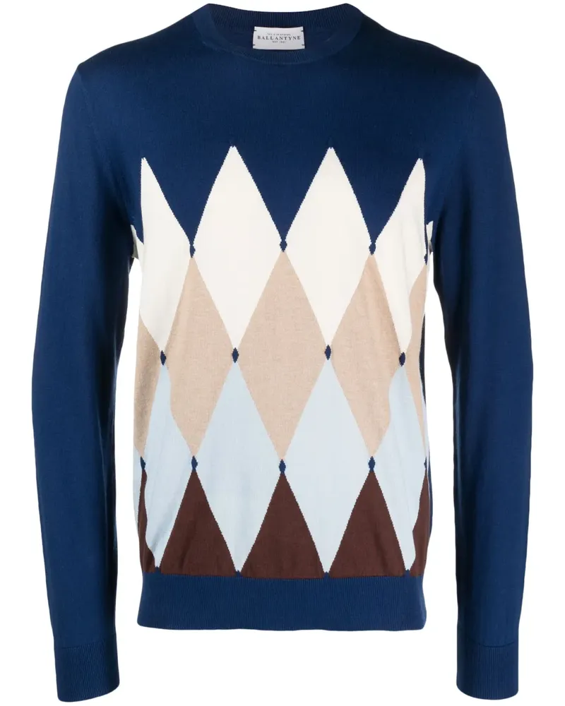 Ballantyne Pullover mit geometrischem Muster - Blau Blau