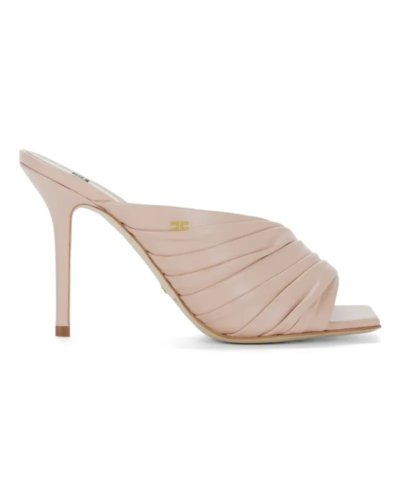 Elisabetta Franchi 95mm leather mules - Rosa Rosa