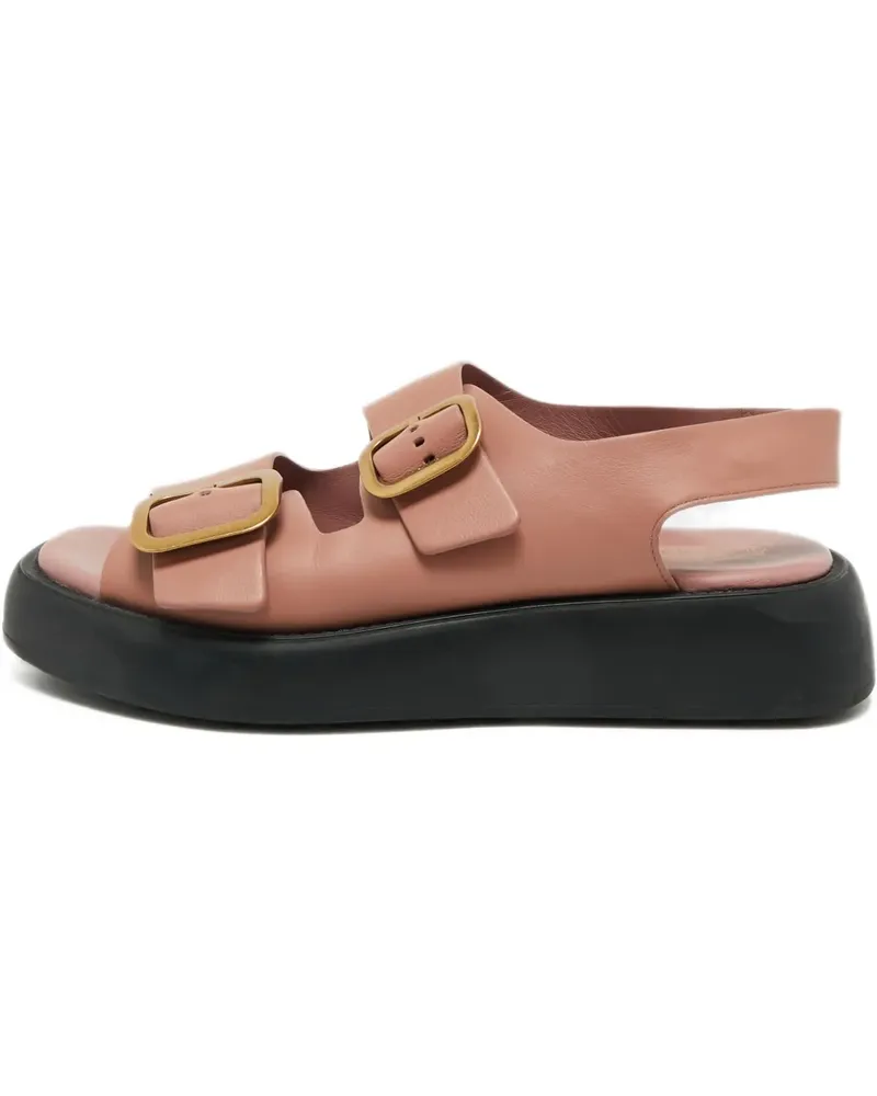 TOD'S double-buckle leather sandals - Rosa Rosa