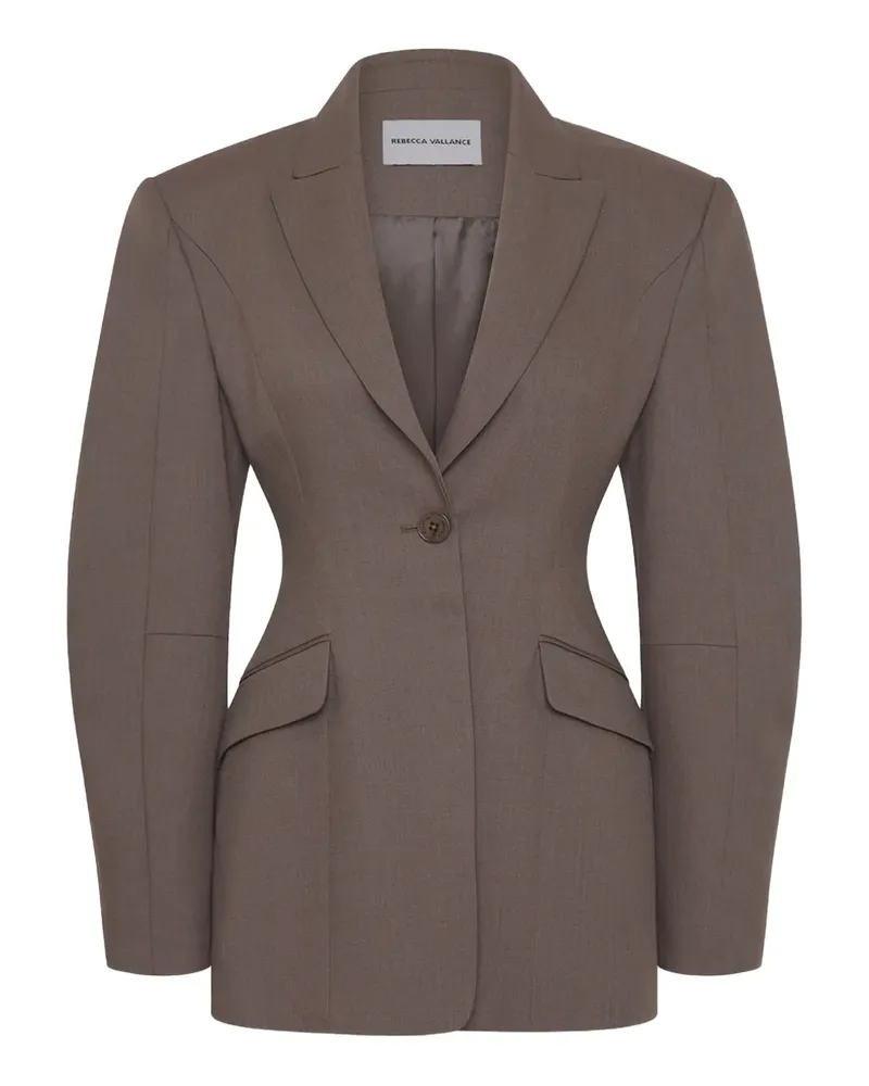 Rebecca Vallance Einreihiger Noah Blazer mit Ballonärmeln - Braun Braun