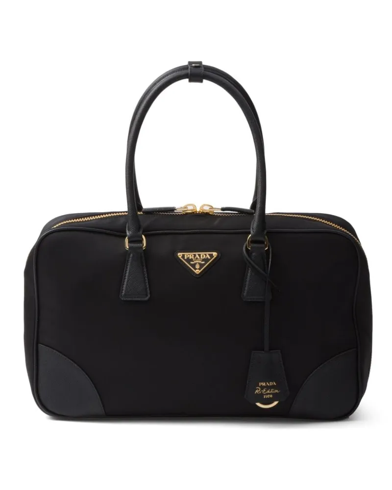Prada Große Re-Edition 1978 Handtasche - Schwarz Schwarz