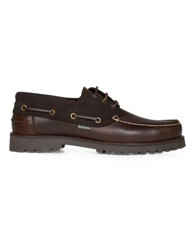 Barbour lace-up lug-sole boat shoes - Braun Braun