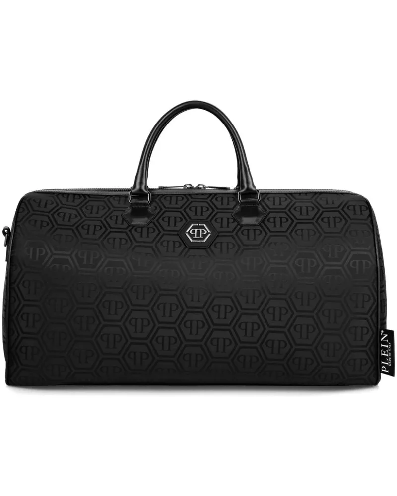 Philipp Plein Tote Bag mit Jacquard-Monogramm - Schwarz Schwarz