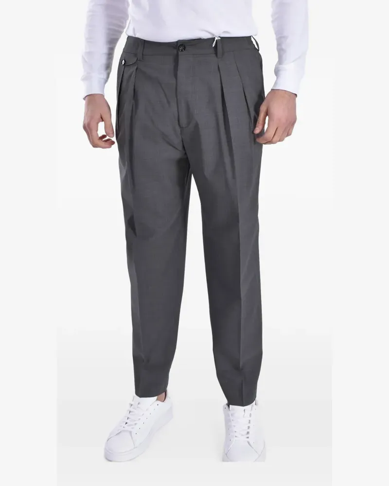 Be Able Plissierte Hose mit Stretchbund - Grau Grau