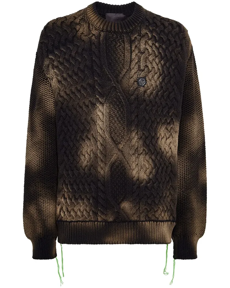 Philipp Plein Pullover mit Batikmuster - Schwarz Schwarz
