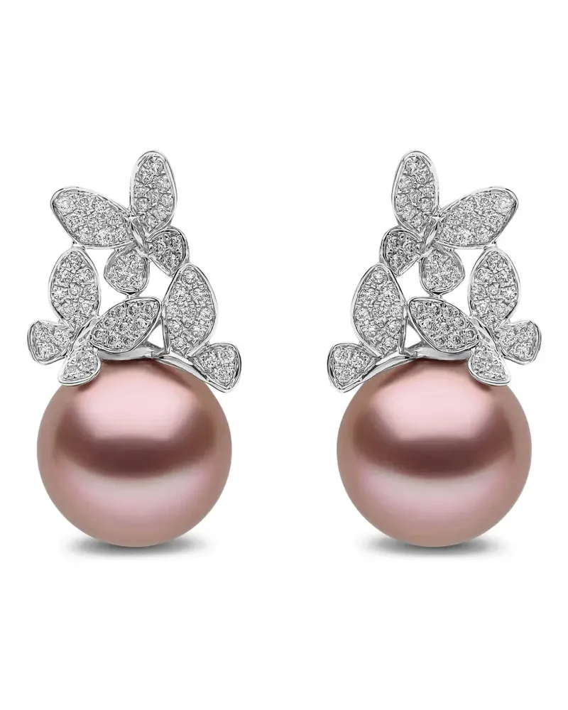 YOKO London Duchess diamond and pearl earrings - Silber Silber