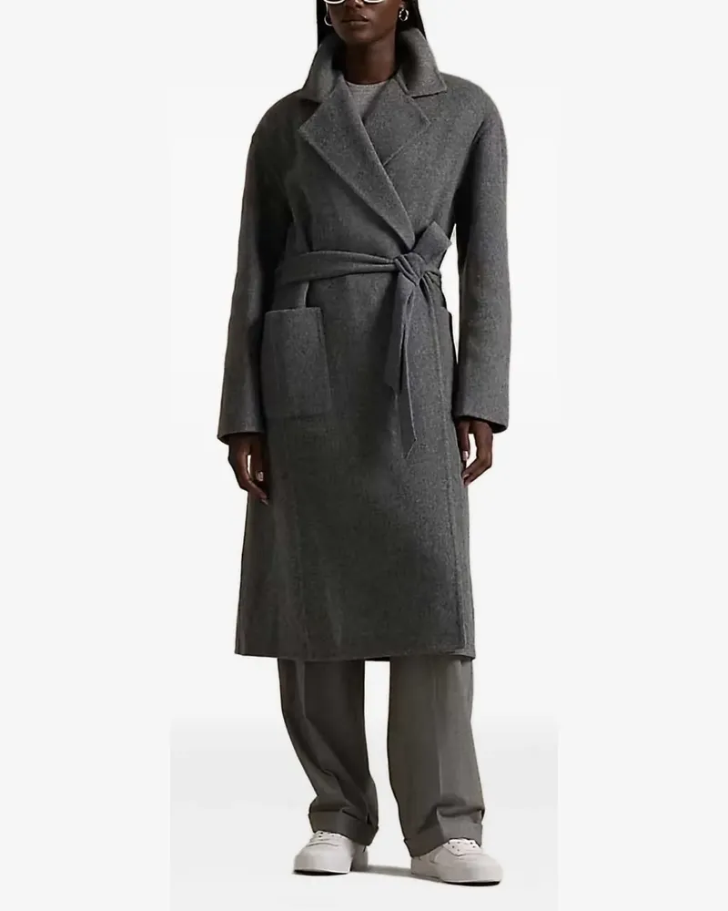 Ralph Lauren Klassischer Wollmantel - Grau Grau