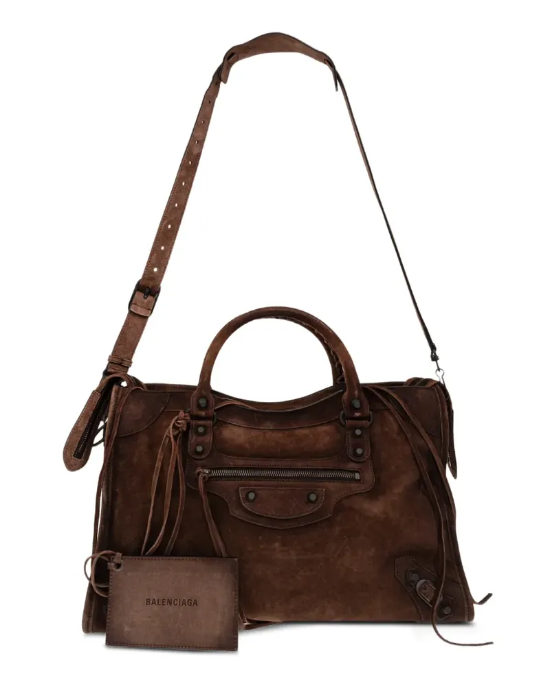 Balenciaga Mittelgroße Le City Tasche aus leichtem Espresso - Braun Braun