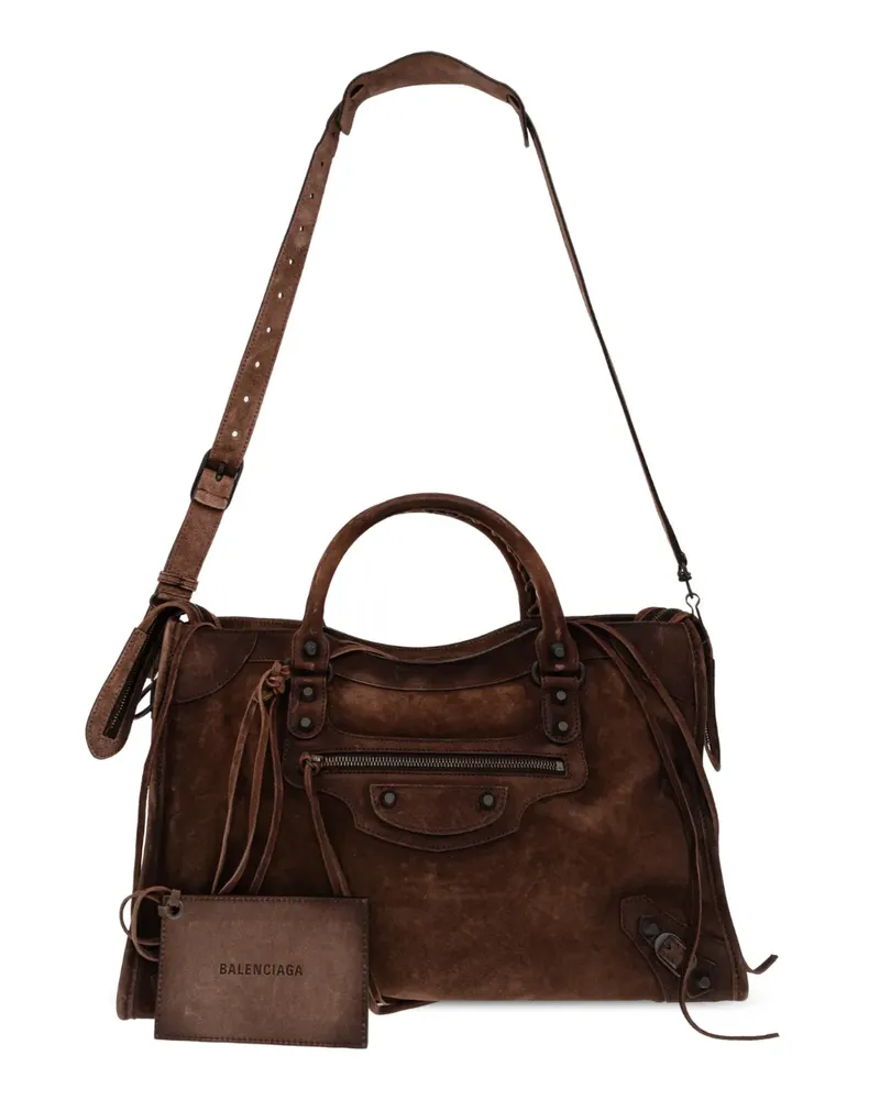 Balenciaga Le City bag medium in light espresso - Braun Braun