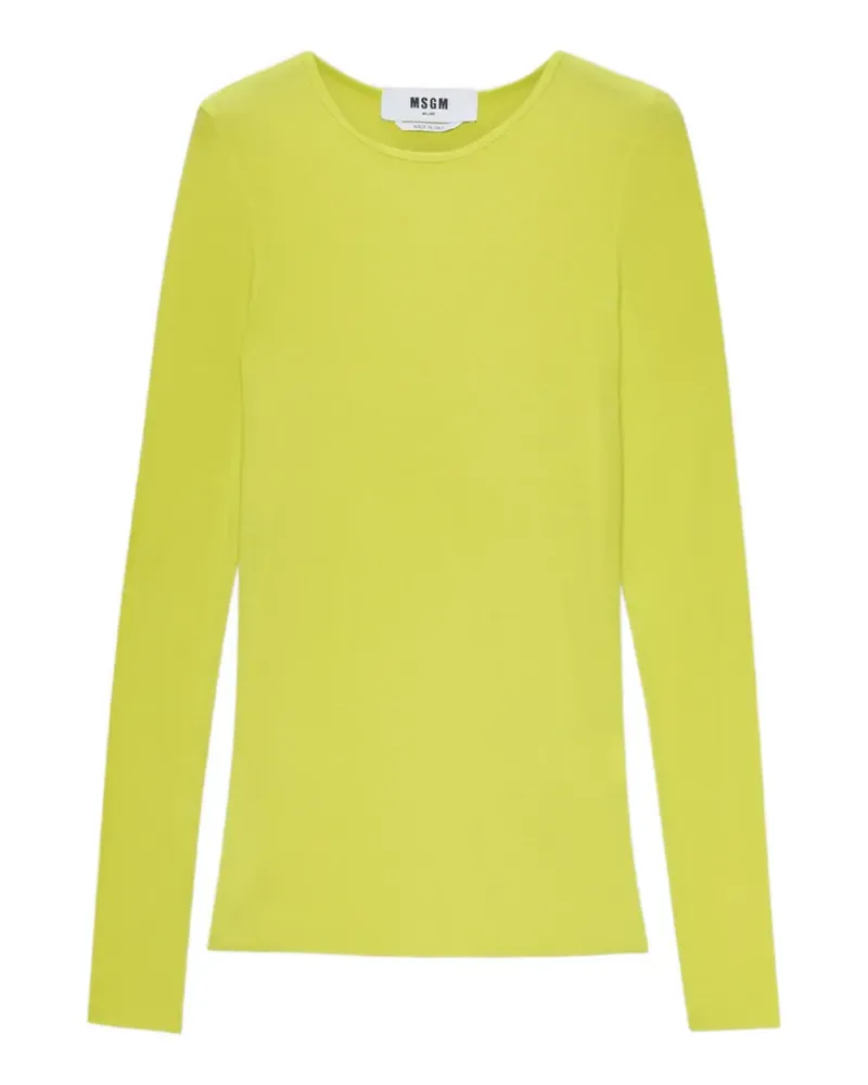 MSGM crew neck long-sleeve top - Grün Grün