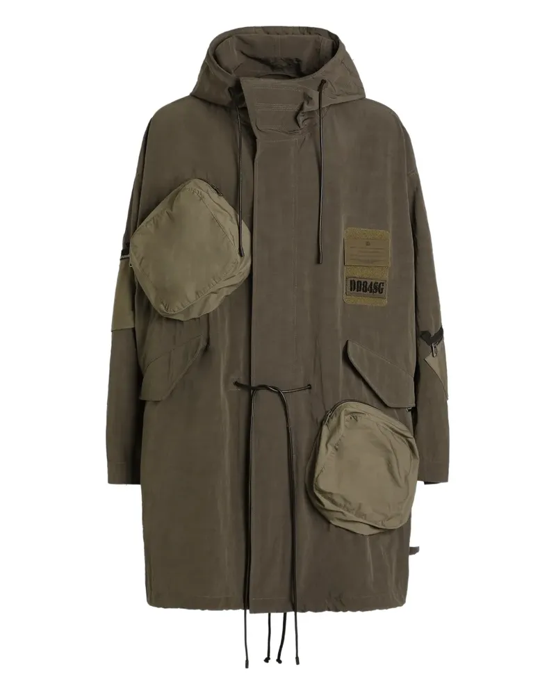 Dolce & Gabbana Kapuzenparka mit Tasche - Grün Grün