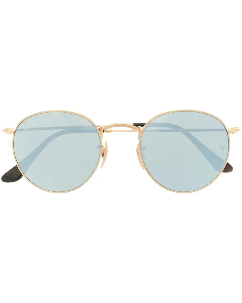 Ray Ban Sonnenbrille mit rundem Gestell - Gold Gold