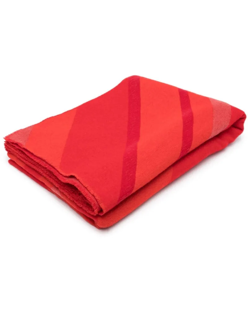 Missoni Home Gestreifte Decke mit Stickerei - Rot Rot