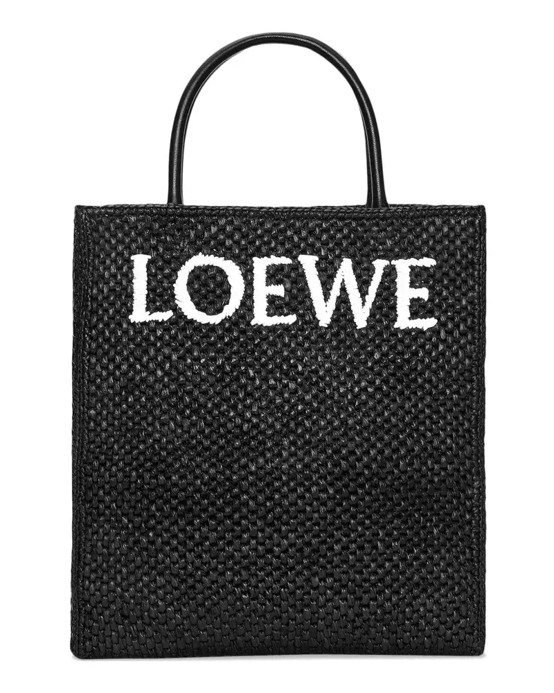 Loewe raffia top handle tote bag - Schwarz Schwarz