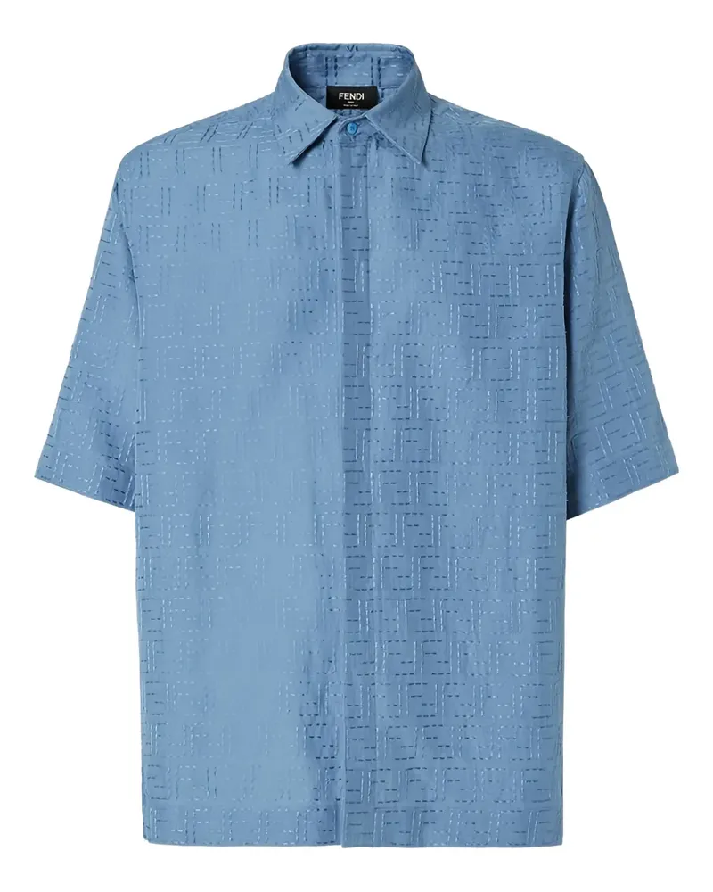 Fendi Gemustertes Hemd - Blau Blau