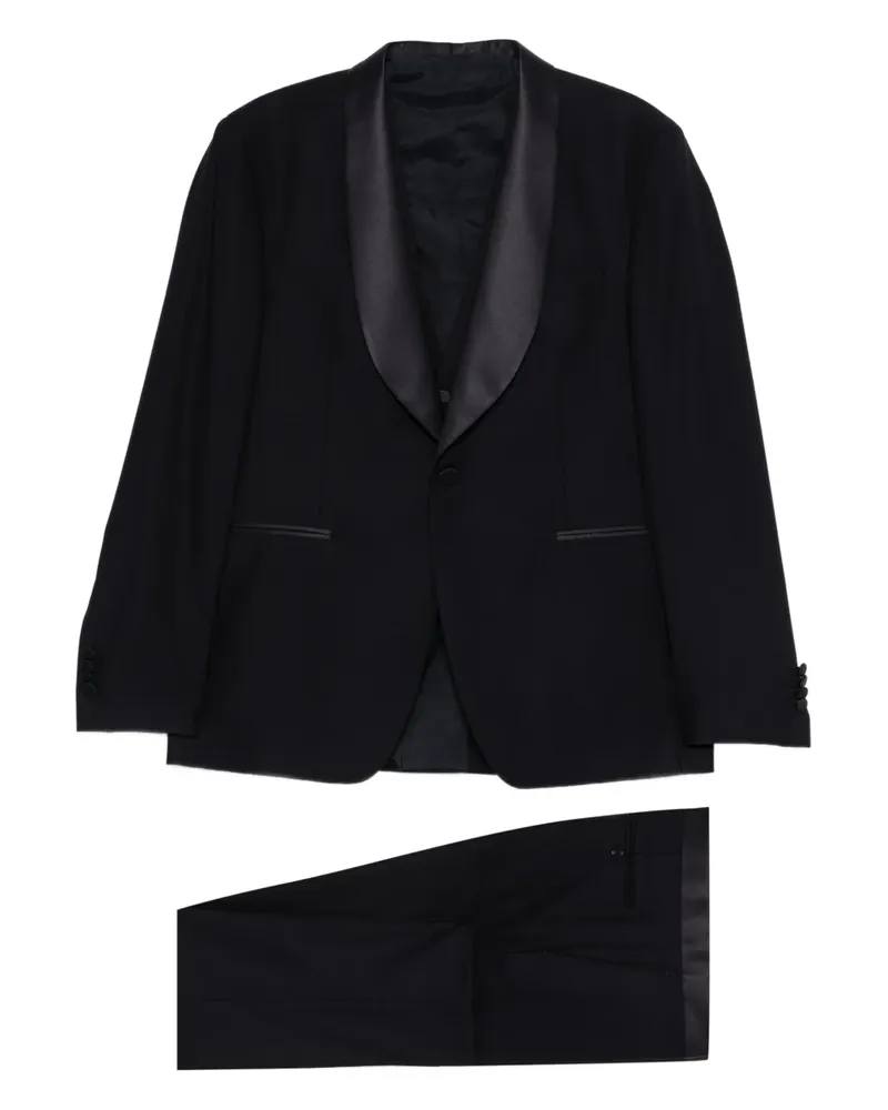 Tagliatore Anzug mit Schalkragen - Schwarz Schwarz