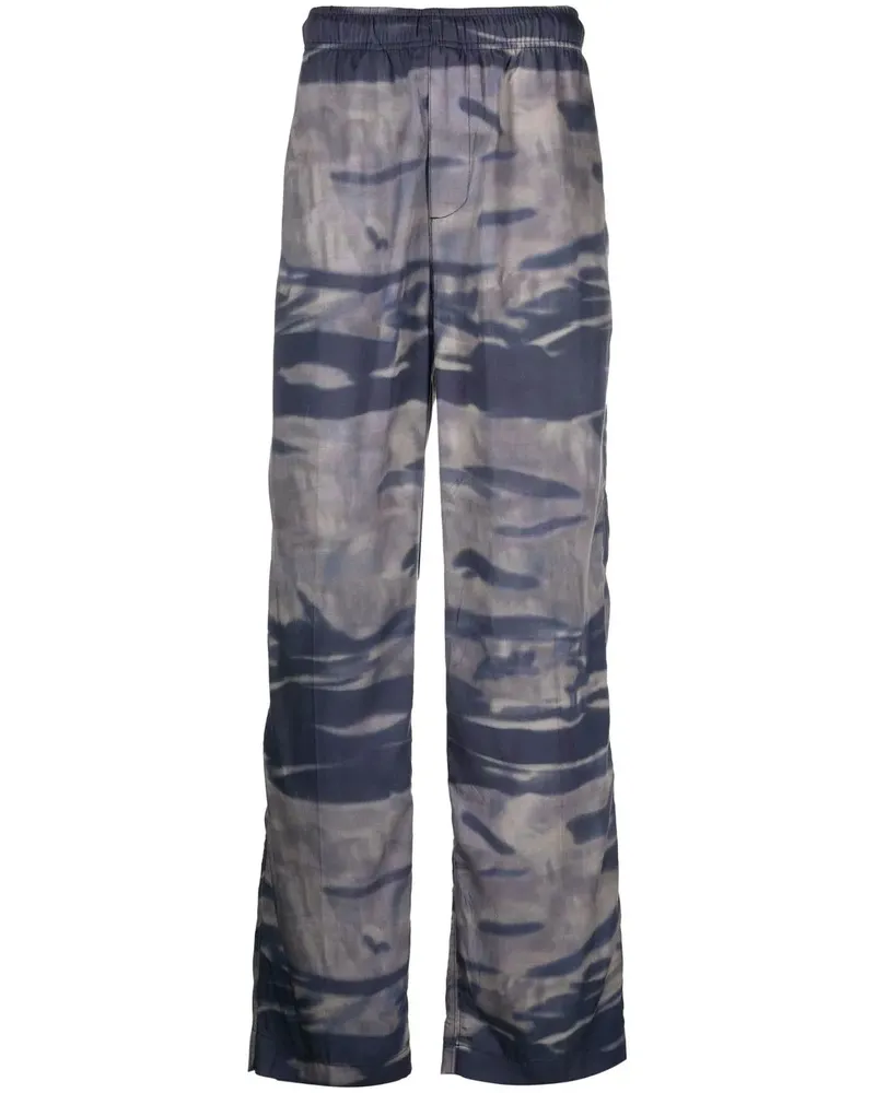Diesel Weite Hose mit Camouflage-Print - Blau Blau