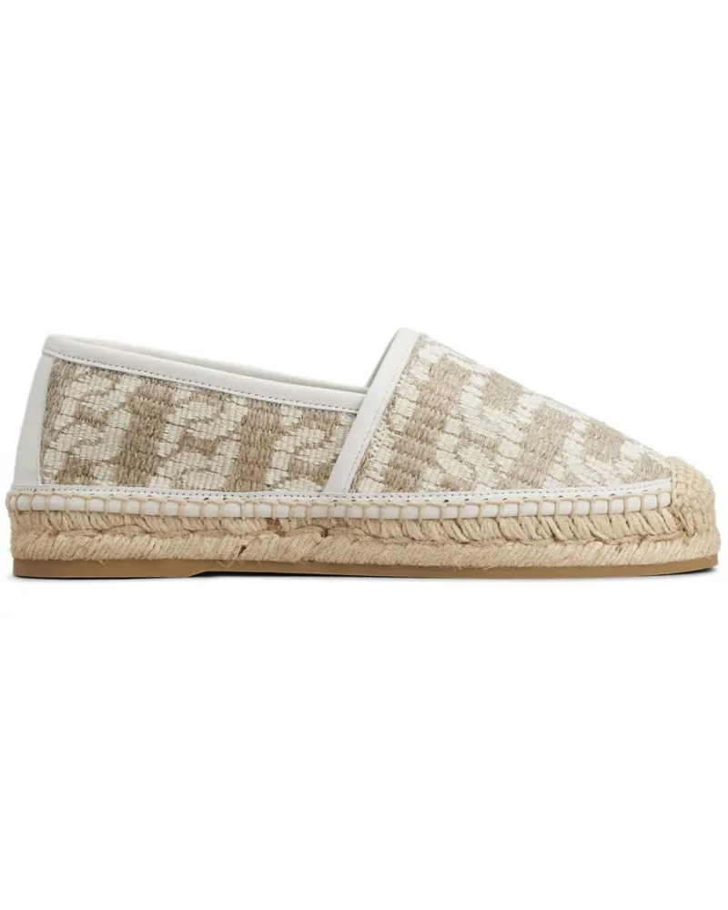 TOD'S Jacquard-Espadrilles aus Bast - Nude Nude