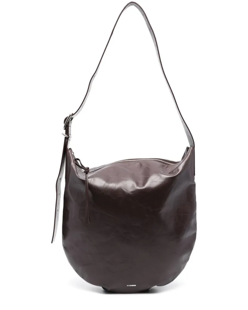 Jil Sander Mittelgroße Moon Schultertasche - Braun Braun