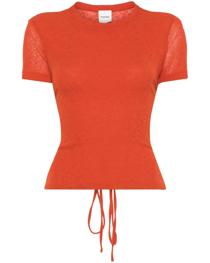 Nanushka Liema Cropped-T-Shirt - Orange Orange