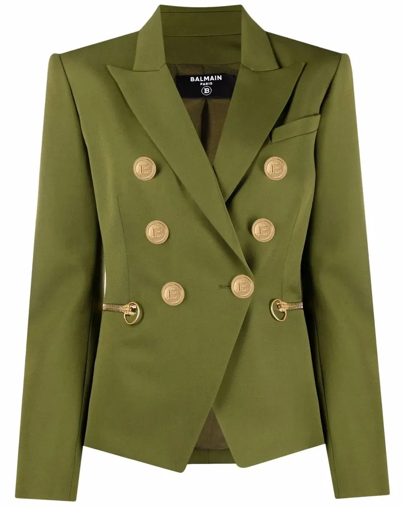 Balmain Klassischer Blazer - Grün Grün