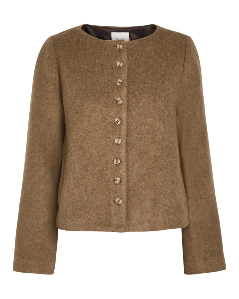 Reformation Geknöpfte Lucia Jacke - Braun Braun