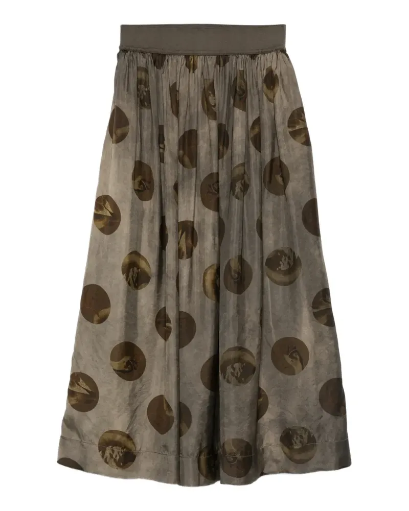 Uma Wang print skirt - Grau Grau