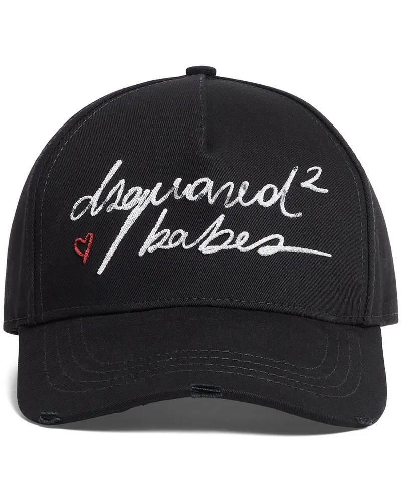 Dsquared2 Baseballkappe mit Logo-Stickerei - Schwarz Schwarz