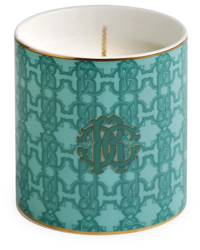 Roberto Cavalli Home Turquoise Monogram Duftkerze 270g - Blau Blau