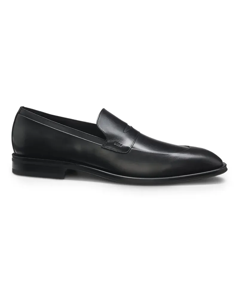 HUGO BOSS leather loafers - Schwarz Schwarz