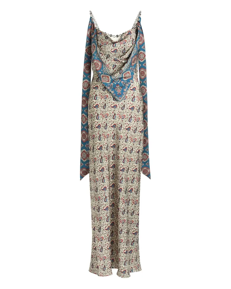Paco Rabanne paisley-print maxi dress - Nude Nude