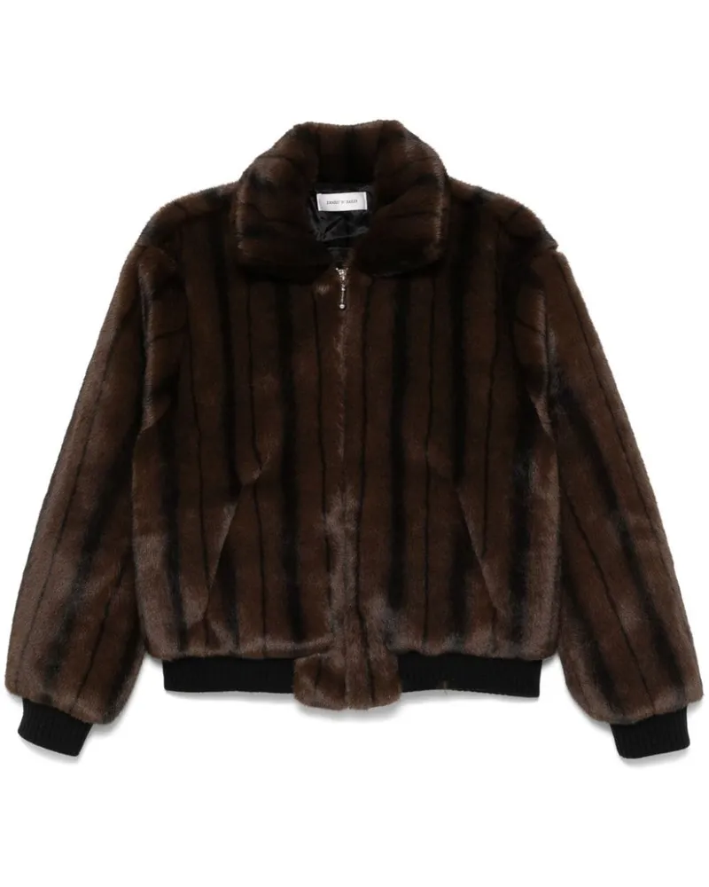 Ernest W. Baker Bomberjacke mit Nadelstreifen - Braun Braun