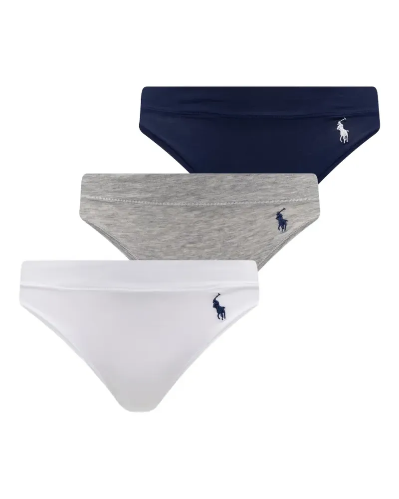 Ralph Lauren Pony-embroidered three-pack briefs - Weiß Weiß