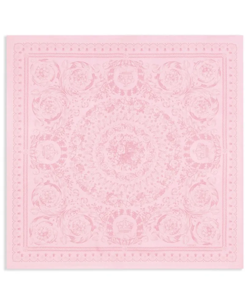 Versace Seidenschal mit Barocco-Print Rosa