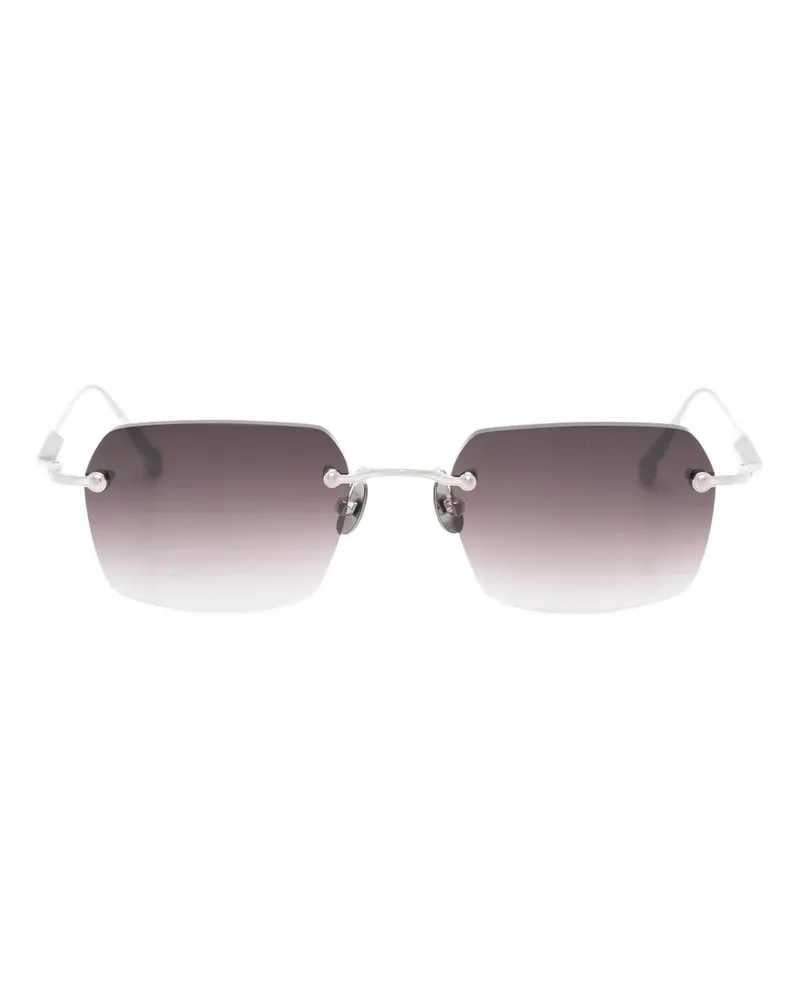 MATSUDA Sonnenbrille mit eckigem Gestell - Silber Silber