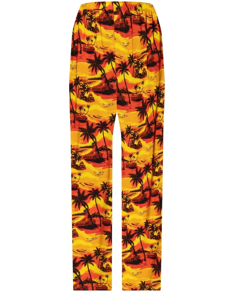 Balenciaga Hose mit Print - Orange Orange