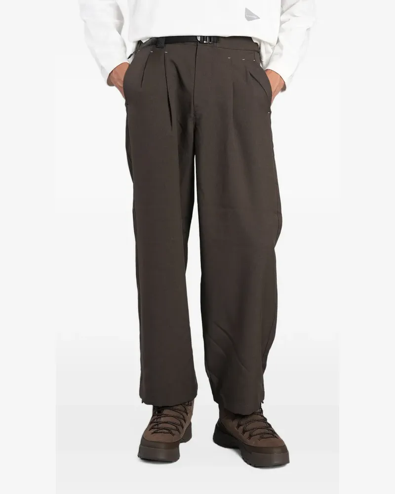 and wander Bundfaltenhose mit geradem Bein - Braun Braun