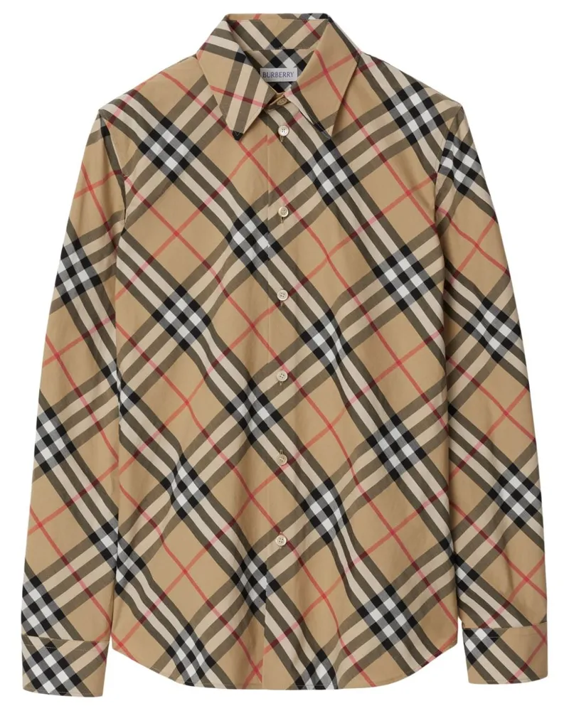 Burberry Hemd mit Karomuster - Nude Nude