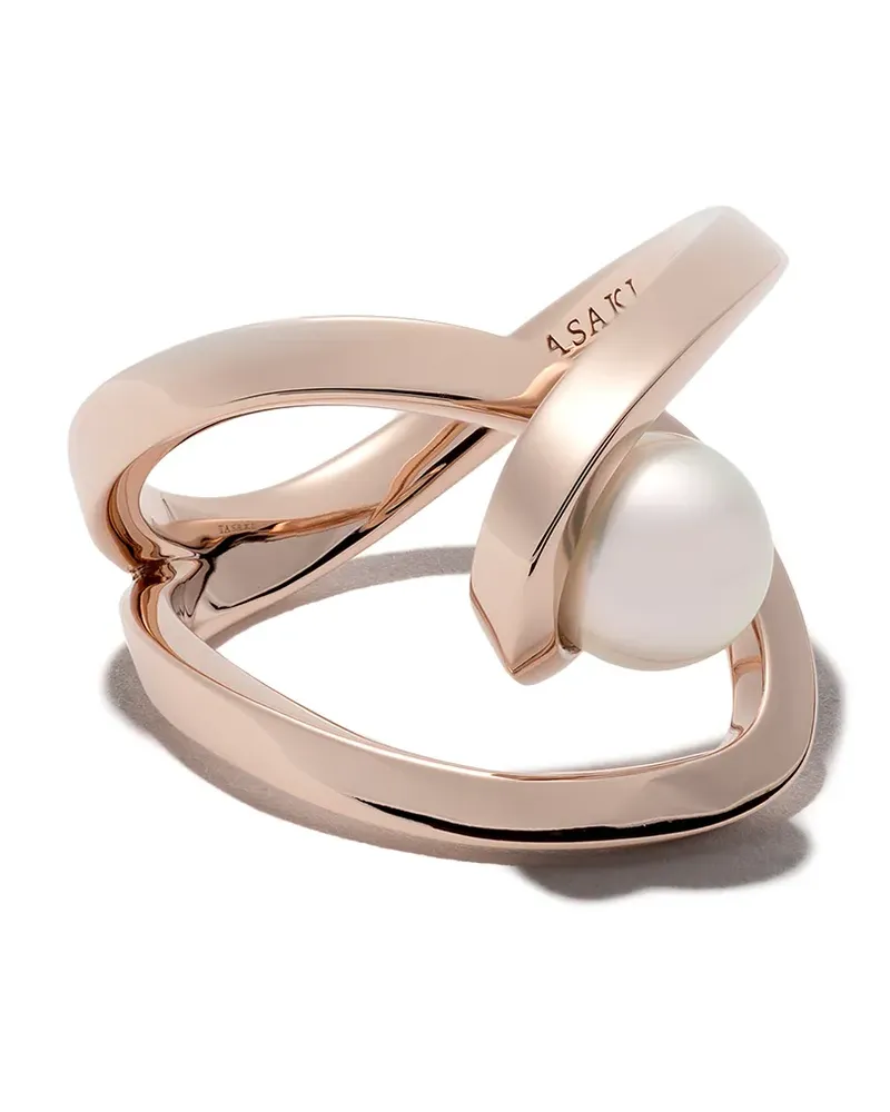 TASAKI 18kt Aurora Rotgoldring mit Akoya-Perle - Rosa Rosa