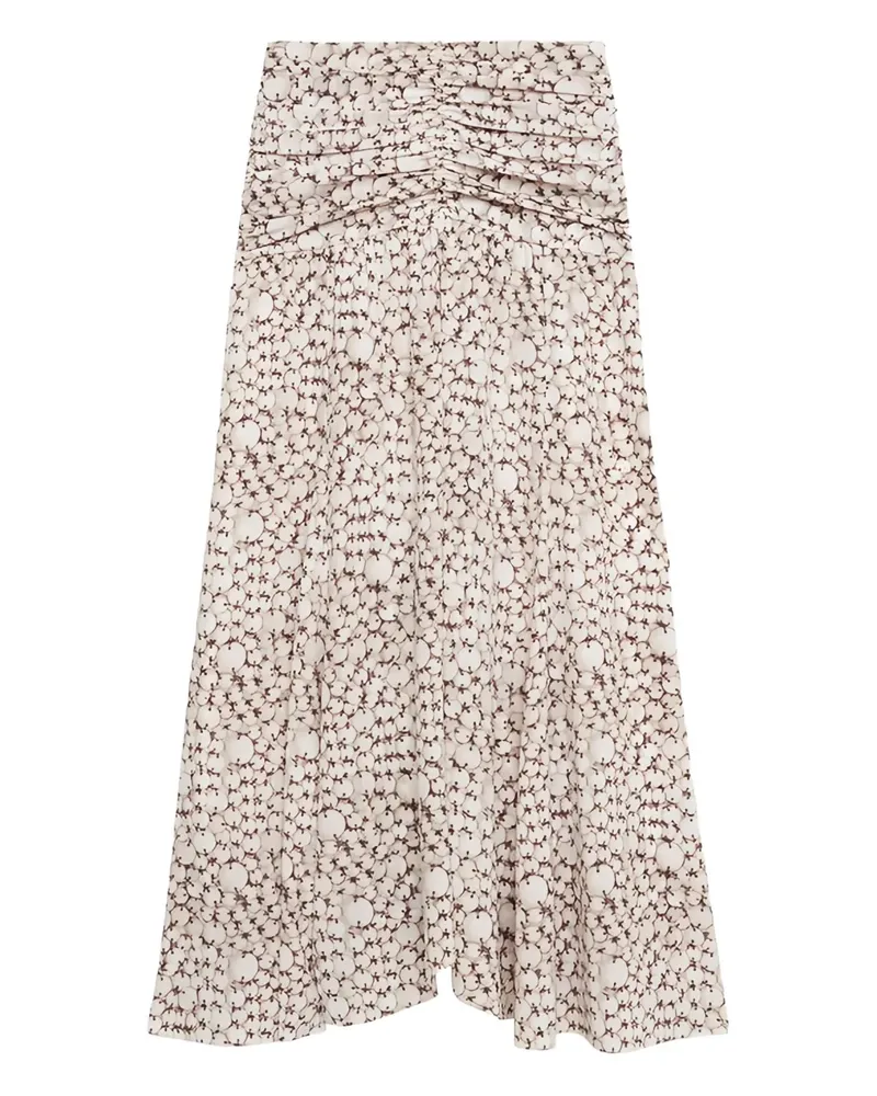 Isabel Marant sequin-print midi skirt - Nude Nude