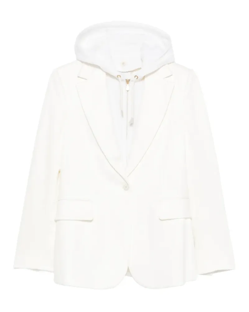 Eleventy hooded single-breasted blazer - Weiß Weiß